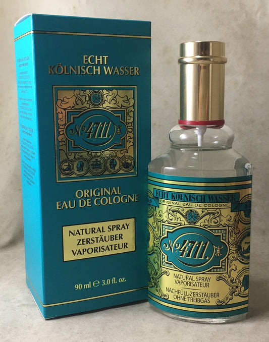 4711 EKW (Echt Kölnisch Wasser) Original Eau de Cologne, 90ml Natural Spray